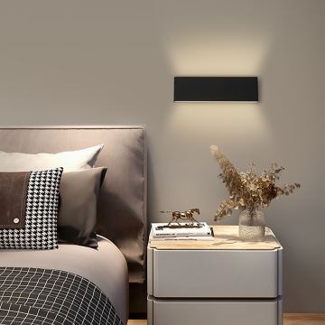 Immax NEO 07086L - LED Dimmelhető fali lámpa LISTON LED/8W/230V fekete + távirányító Tuya