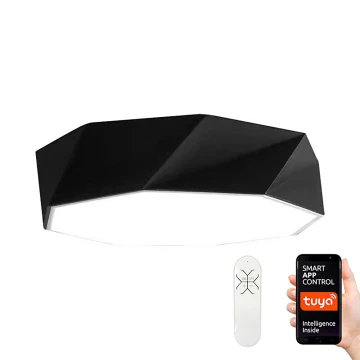 Immax NEO 07130-B80 - LED SMART Dimmelhető mennyezeti lámpa fekete DIAMANTE LED/60W/230V + távirányítás 80cm Tuya ZigBee