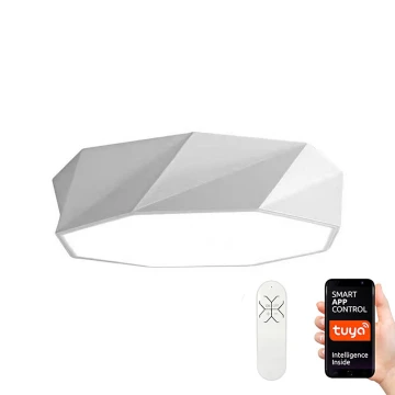 Immax NEO 07131-W60 - LED SMART Dimmelhető mennyezeti lámpa DIAMANTE fehér LED/43W/230V + távirányítás 60cm Tuya ZigBee