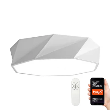 Immax NEO 07131-W80 - LED SMART Dimmelhető mennyezeti lámpa DIAMANTE fehér LED/60W/230V + távirányítás 80cm Tuya ZigBee