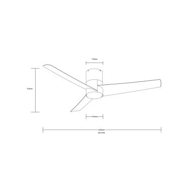 Immax NEO 07135-B - LED Dimmelhető mennyezeti ventilátor FRESH LED/18W/230V Wi-Fi Tuya fekete + távirányítás