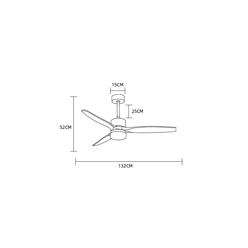 Immax NEO 07165-S - LED Dimmelhető mennyezeti ventilátor ELEGANTE LED/18W/230V tölgy Wi-Fi Tuya + távirányítás