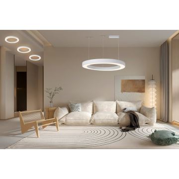 Immax NEO 07214L - LED dimmelhető csillár zsinóron PASTEL LED/68W/230V 2700-6500K fehér 95 cm Tuya + távirányítás