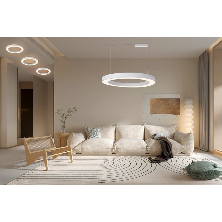 Immax NEO 07214L - LED dimmelhető csillár zsinóron PASTEL LED/68W/230V 2700-6500K fehér 95 cm Tuya + távirányítás