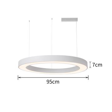 Immax NEO 07214L - LED dimmelhető csillár zsinóron PASTEL LED/68W/230V 2700-6500K fehér 95 cm Tuya + távirányítás