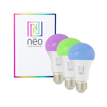 Immax NEO 07712CDO - KÉSZLET 3x LED RGB+CCT Dimmelhető izzó E27/9W/230V Wi-Fi Tuya + távirányító