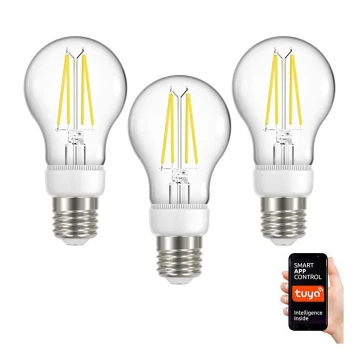 Immax NEO 07713C - KÉSZLET 3x LED Dimmelhető filament izzó NEO LITE E27/7W/230V Wi-Fi Tuya