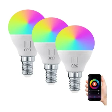 Immax NEO 07745C - KÉSZLET 3x LED RGB+CCT Dimmelhető izzó E14/6W/230V 2700-6500K Wi-Fi Tuya