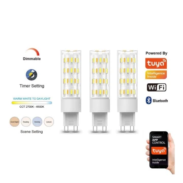 Immax NEO 07763C - KÉSZLET 3x LED Dimmelhető izzó NEO LITE G9/4W/230V 2700-6500K Wi-Fi Tuya