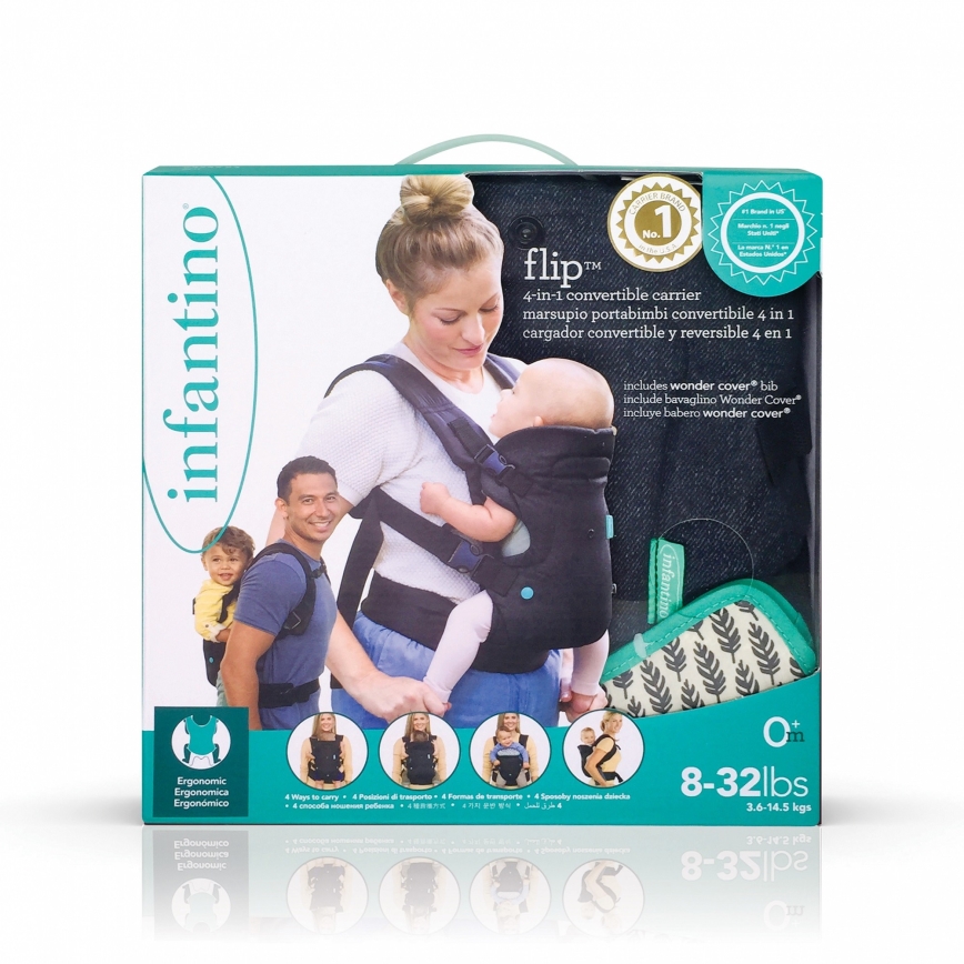 Infantino - Babahordozó FLIP ADVANCED 4in1 fekete