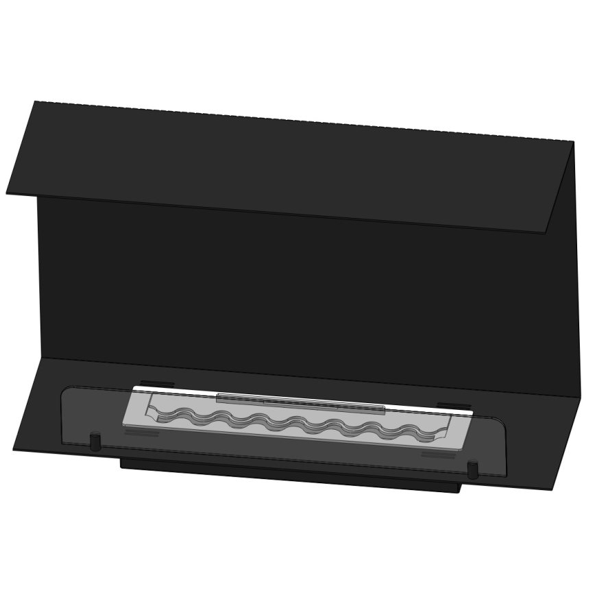 InFire - Beépíthető BIO kandalló 80x45 cm 3kW fekete