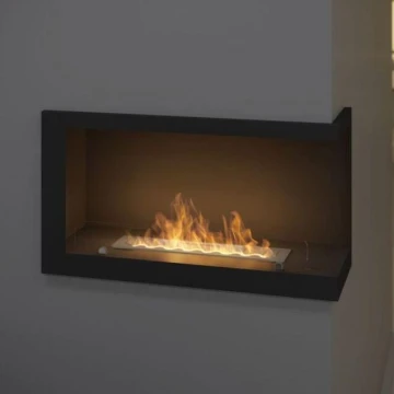 InFire - Sarok BIO kandalló 84x54 cm 3kW fekete