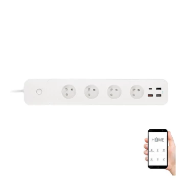 Intelligens hosszabbító kábel kapcsolóval 1,5 m 4Z + 4xUSB Wi-Fi