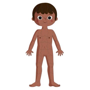 Janod - Gyermek oktató puzzle 225 db emberi test