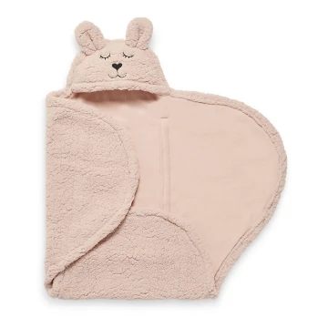 Jollein - Pelenkás takaró gyapjú Bunny 100x105 cm Pale Pink