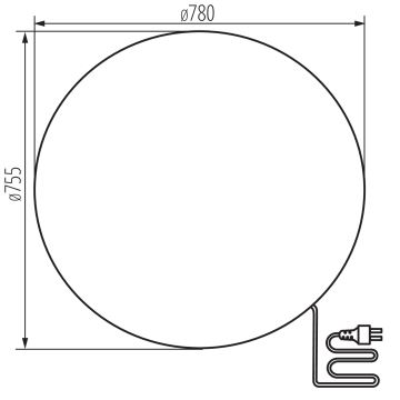 Kültéri lámpa STONO 1xE27/25W/230V átm. 78 cm IP65