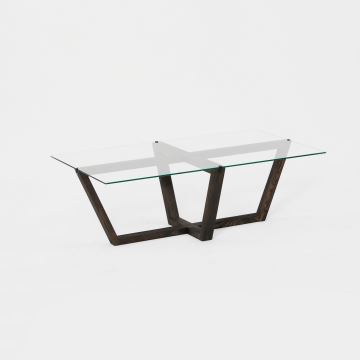 Kávésasztal AMALFI 35x105 cm fenyő/átlátszó