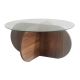 Kávésasztal BUBBLE 35x75 cm barna/átlátszó