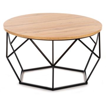 Kávésasztal DIAMOND 40x70 cm fekete/barna