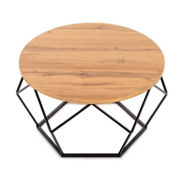 Kávésasztal DIAMOND 40x70 cm fekete/barna