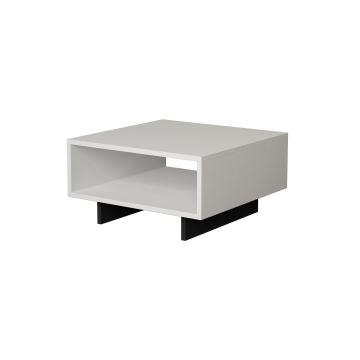 Kávésasztal HOLA 32x60 cm fehér/fekete