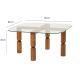 Kávésasztal KEI 40x80 cm barna/átlátszó