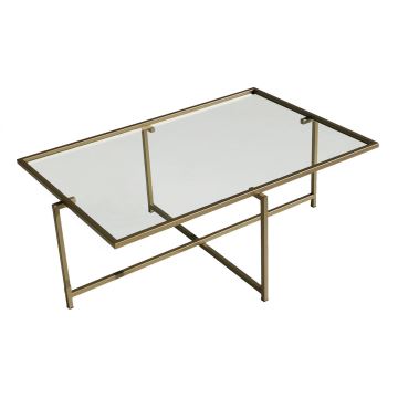 Kávésasztal NAP 35x94 cm arany/átlátszó