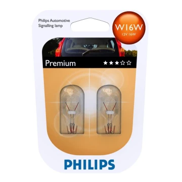 KÉSZLET 2x Autó izzó Philips VISION 12067B2 W16W W2,1x9,5d/16W/12V