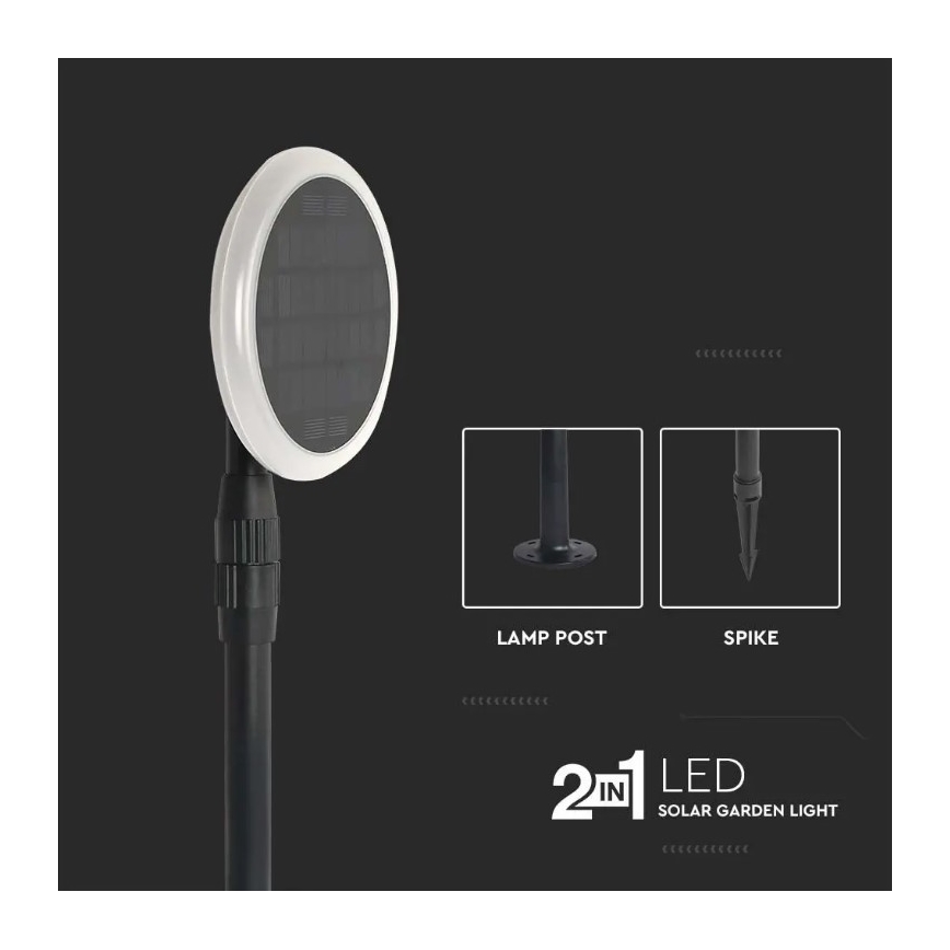 KÉSZLET 2x LED Állítható szolár lámpa GARDEN LED/3W/5V 42-80 cm 3000K IP65