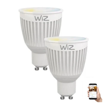 KÉSZLET 2x LED Dimmelhető izzó GU10/6,5W/230V 2700-6500K Wi-Fi - WiZ