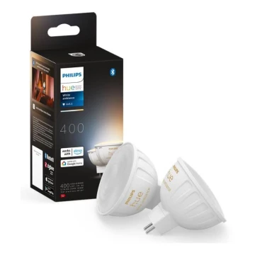 KÉSZLET 2x LED Dimmelhető izzó Philips Hue White Ambiance GU5,3/MR16/5,1W/12V 2200-6500K