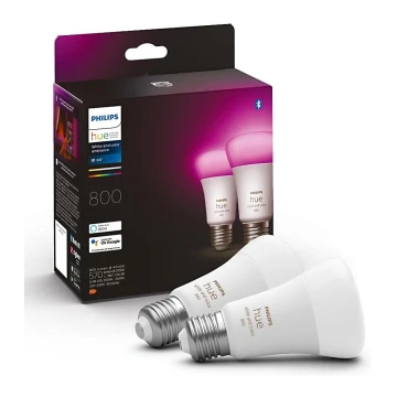 KÉSZLET 2x LED Dimmelhető izzó Philips Hue White And Color Ambiance A60 E27/6,5W/230V 2000-6500K