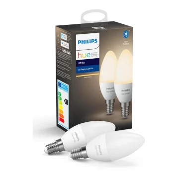 KÉSZLET 2x LED Dimmelhető izzó Philips Hue WHITE E14/5,5W/230V 2700K