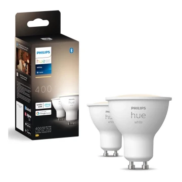 KÉSZLET 2x LED Dimmelhető izzó Philips Hue WHITE GU10/4,2W/230V 2700K