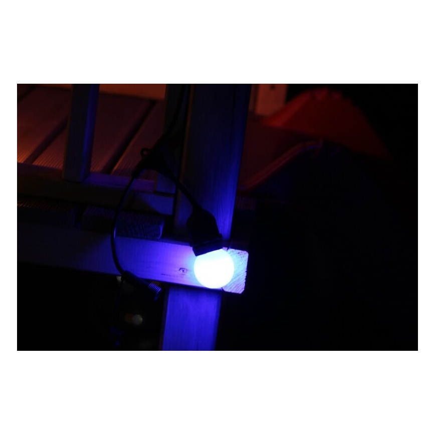 KÉSZLET 2x LED Izzó PARTY E27/0,5W/36V kék