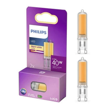 KÉSZLET 2x LED Izzó Philips G9/3,5W/230V 2700K