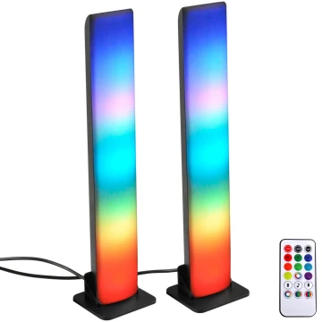 KÉSZLET 2x LED RGB Dimmelhető asztali lámpa GAMER LED/5W/5V + távirányítás