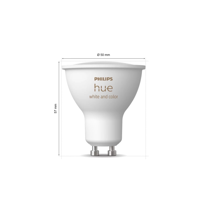 KÉSZLET 2x LED RGBW Dimmelhető izzó Philips Hue White And Color Ambiance GU10/4,2W/230V 2000-6500K