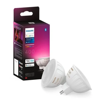 KÉSZLET 2x LED RGBW Dimmelhető izzó Philips Hue White And Color Ambiance GU5,3/MR16/6,3W/12V 2000-6500K