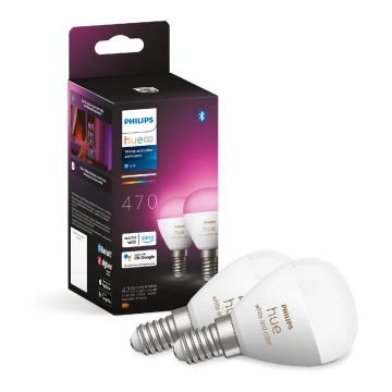 KÉSZLET 2x LED RGBW Dimmelhető izzó Philips Hue White And Color Ambiance P45 E14/5,1W/230V 2000-6500K