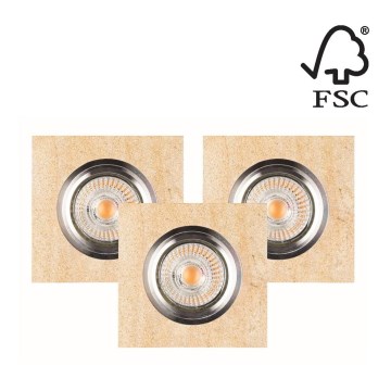 KÉSZLET 3x LED Beépíthető lámpa VITAR 1xGU10/5W/230V CRI 90 homokkő – FSC igazolt