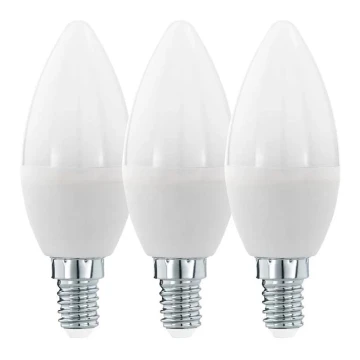 KÉSZLET 3x LED Izzó C37 E14/6W/230V 3000K - Eglo 12884