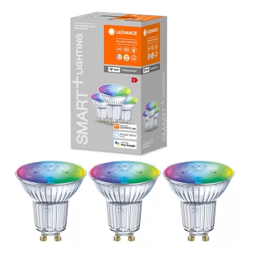 KÉSZLET 3x LED RGBW Dimmelhető izzó SMART+ GU10/4,9W/230V 2700K-6500K - Ledvance