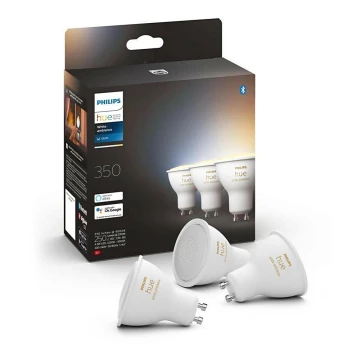 KÉSZLET 3xLED Dimmelhető izzó Philips Hue WHITE AMBIANCE GU10/4,3W/230V 2200-6500