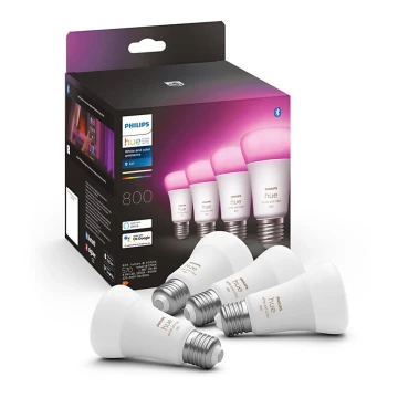 KÉSZLET 4x LED Dimmelhető izzó Philips Hue White And Color Ambience E27/6,5W/230V 2000-6500K