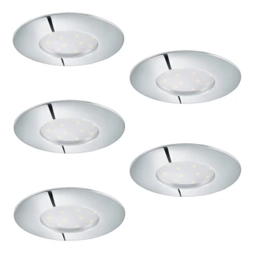 KÉSZLET 5x LED Dimmelhető beépíthető lámpa 1xLED/4,5W/230V fényezett króm