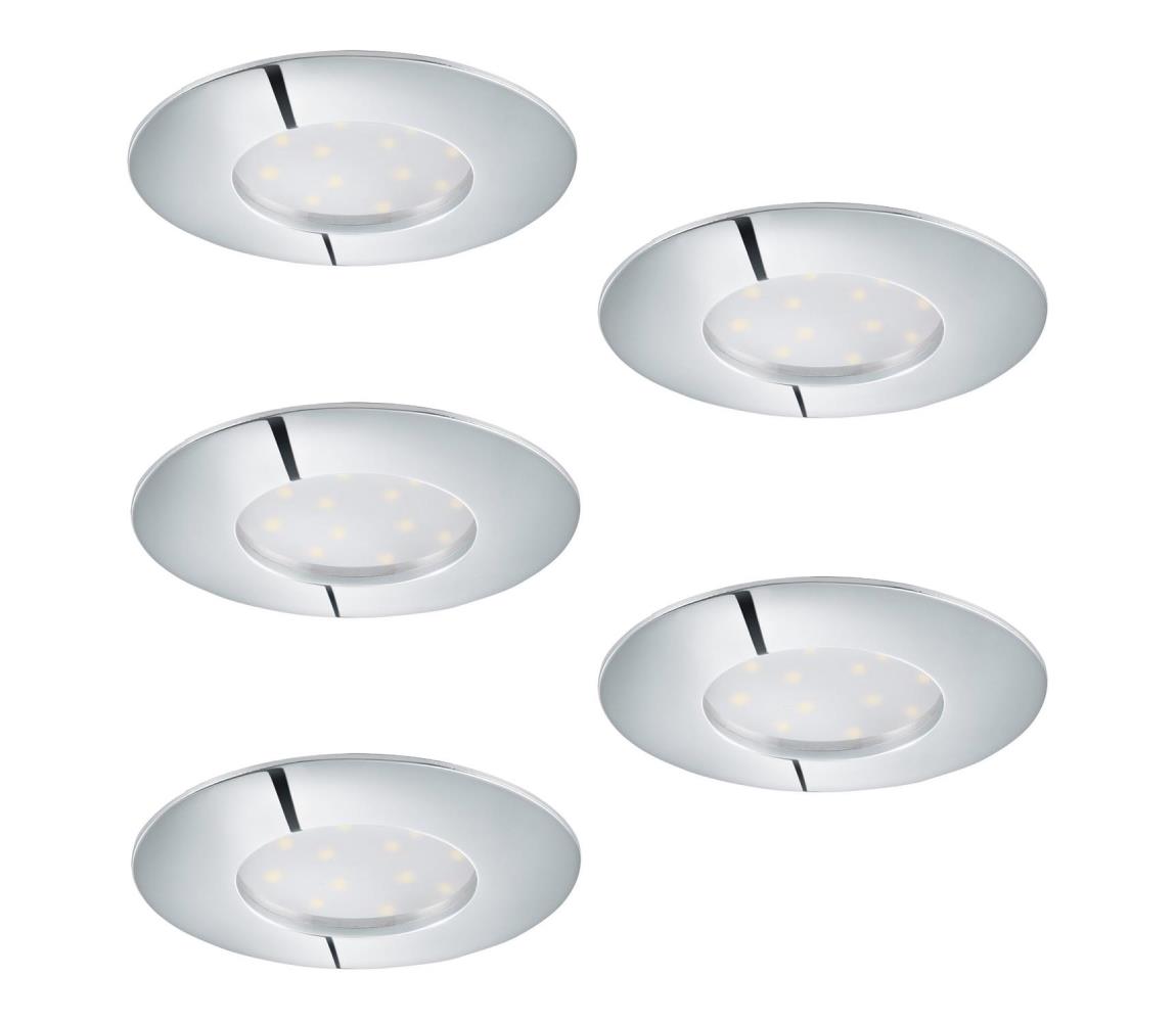 KÉSZLET 5x LED Dimmelhető beépíthető lámpa 1xLED/4,5W/230V fényezett króm