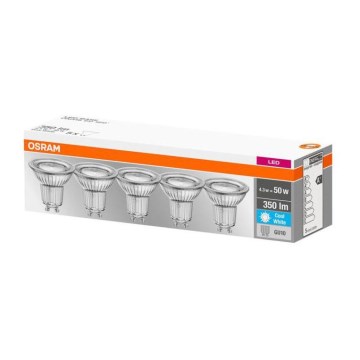 KÉSZLET 5x LED Izzó GU10/4,3W/230V 4000K - Osram