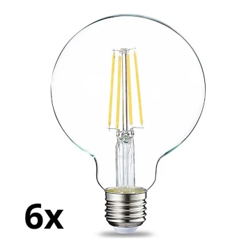 KÉSZLET 6x LED Dimmelhető izzó VINTAGE G93 E27/8W/230V 2700K