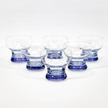 Készlet 6x pohár Katka 150 ml átlátszó kék árnyalattal